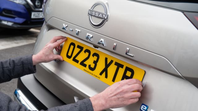 Nissan X-Trail number plate